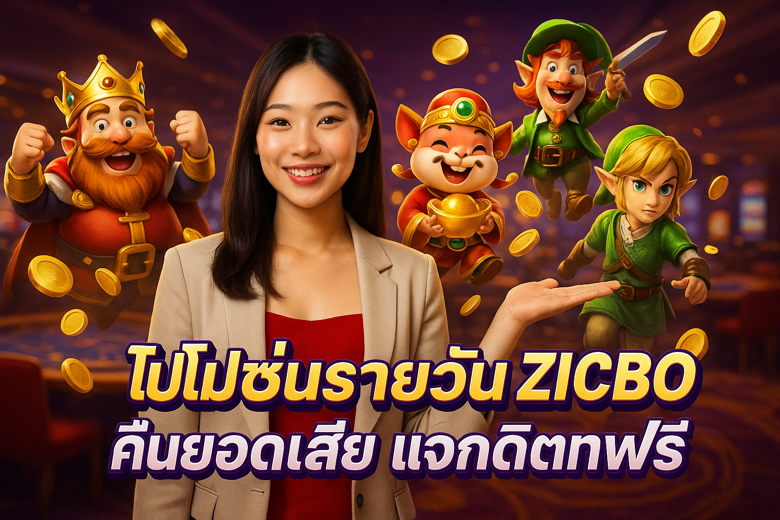 โปรโมชั่นรายวัน ZICBO คืนยอดเสีย แจกเครดิตฟรี